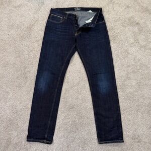 Gilded Age Mens Selvedge Red Line Denim Jeans Blue Made Italy 31x32 Button Fly